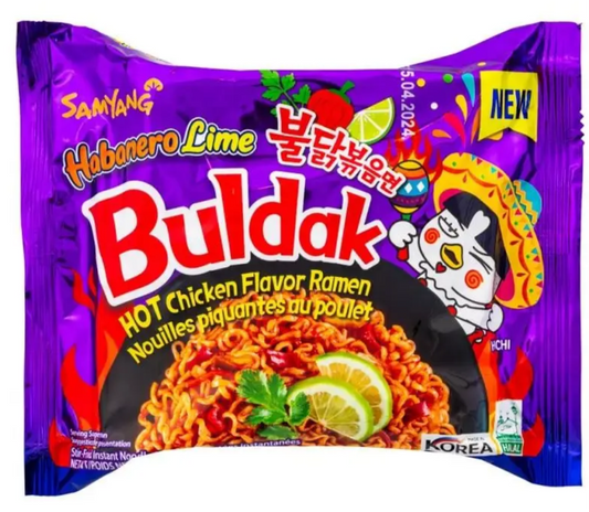 Samyang Buldak Hot Chicken Flavour Ramen (Habanero Lime) Halal